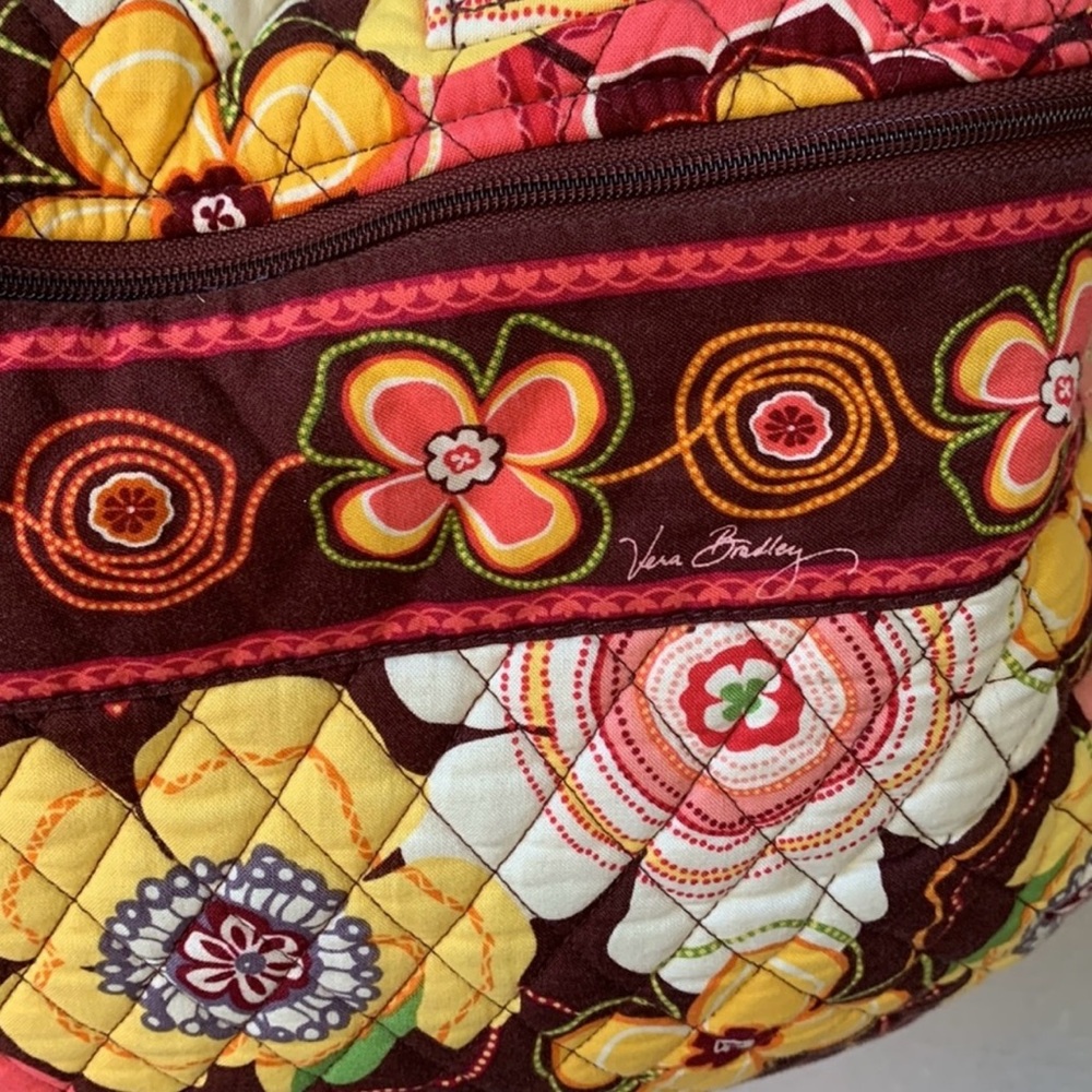 Vera Bradley Buttercup Coral Brown Floral Quilted
Duffle Bag Handles and Strap - Picture 2 of 4
